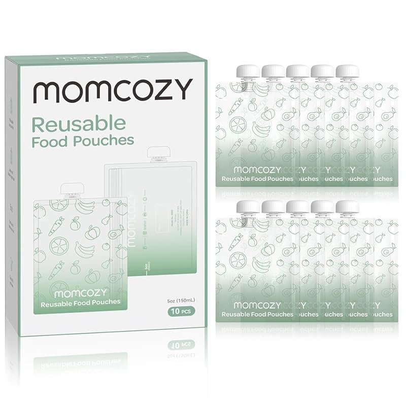 Momcozy Reusable Baby Food Pouches for Toddlers,BPA Free Plastic,Food 