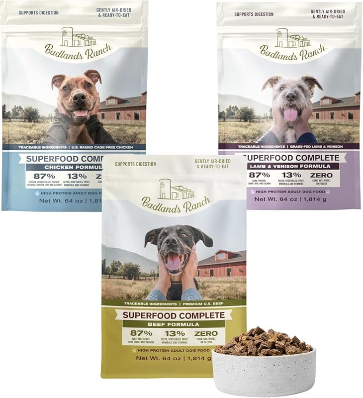 BADLANDS RANCH 64 oz. Premium Chicken, 64 oz. Premium Beef, 64 oz. Lam