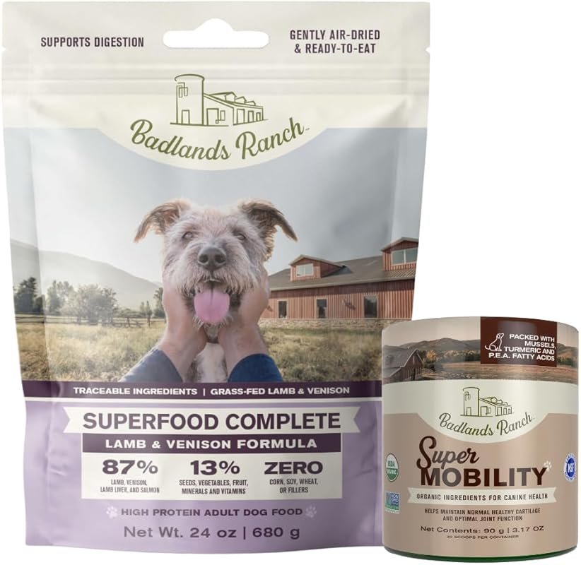 Badlands Ranch Air-Dried Lamb & Venison Dog Food with Super Mobility S
