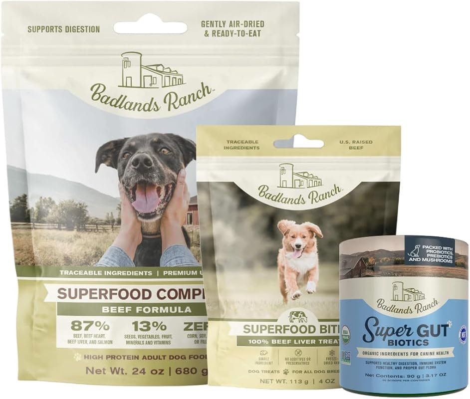 BADLANDS RANCH Superfood Complete Beef 24 oz., Super Gut Biotics, Freeze