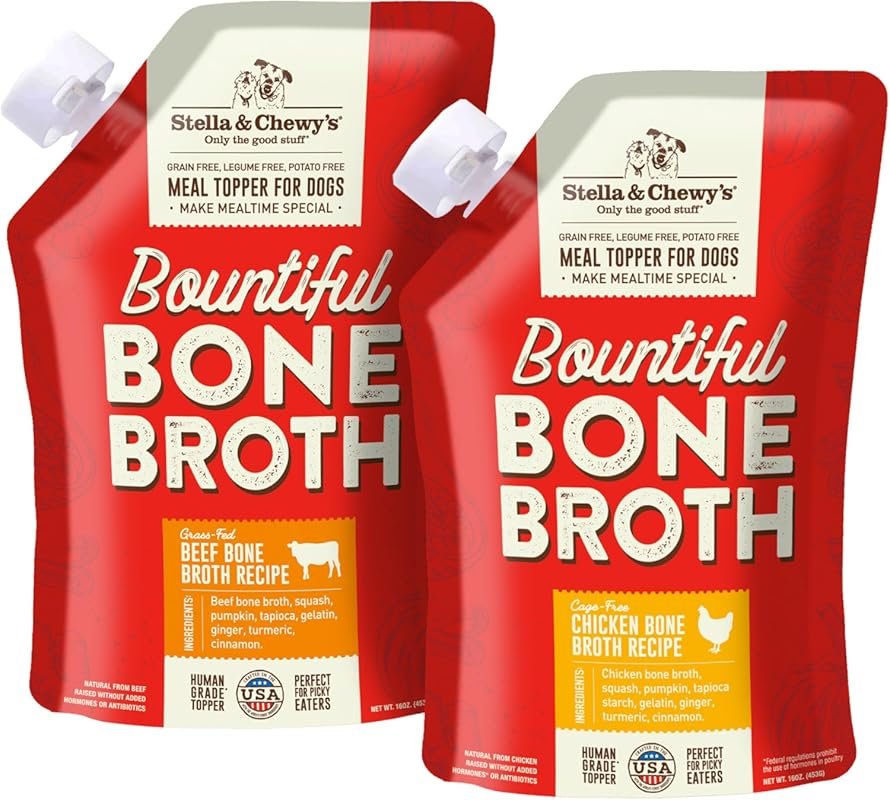 Stella and Chewy Bountiful Bone Broth Beef and Chicken Meal Topper for