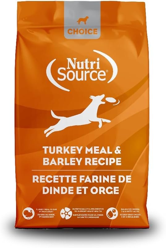 NutriSource Choice Dry Dog Food, Turkey Meal & Barley Recipe, 40 lb.