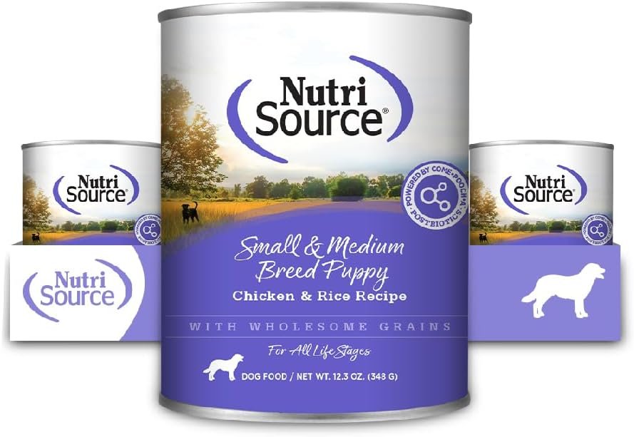 NutriSource Chicken and Rice Wet Puppy Food for Small and Medium Breed