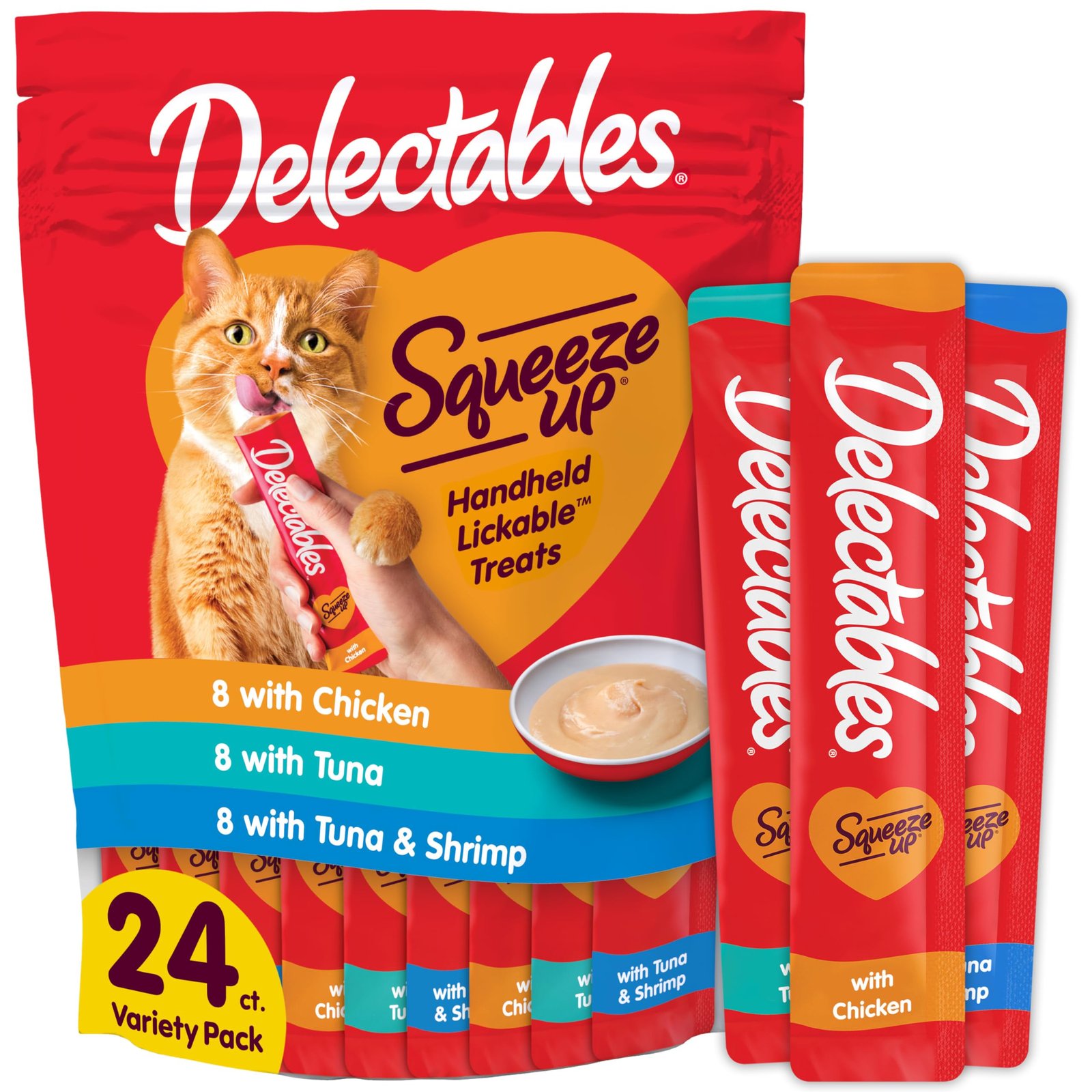 Delectables Squeeze Up Variety Pack Review: Creamy, Grain-Free Lickable Cat Trea