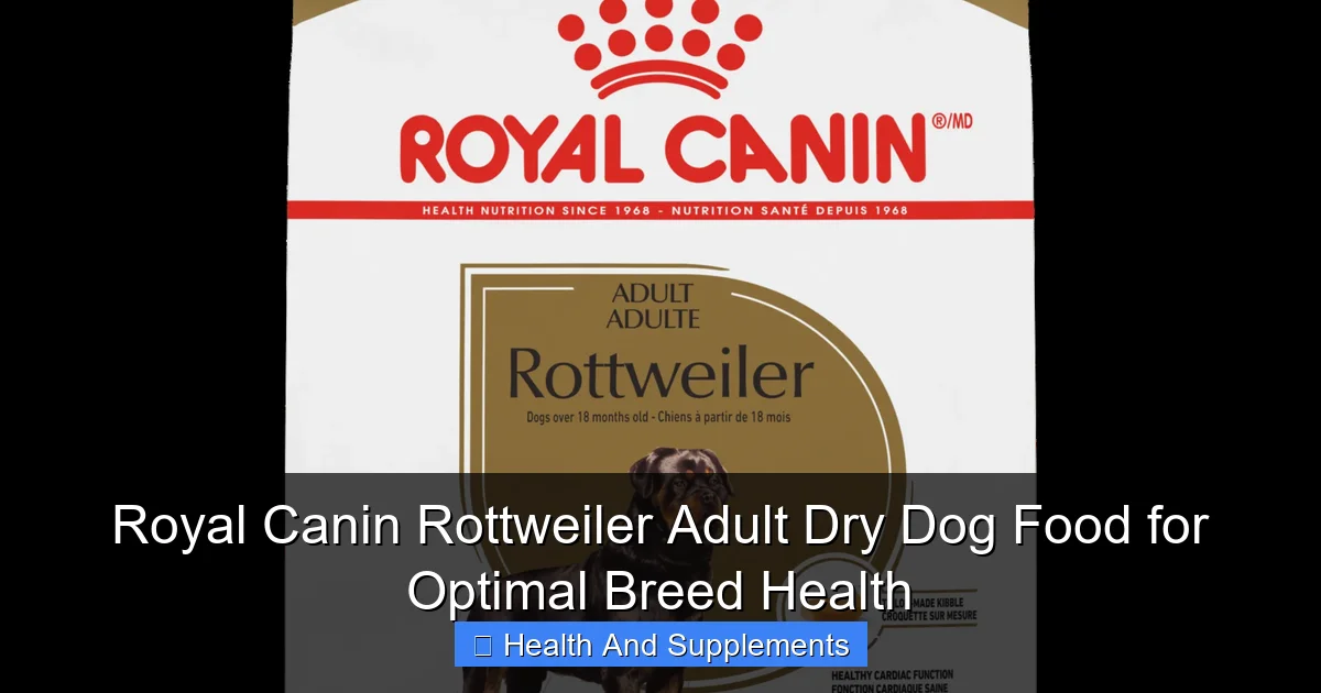 Royal Canin Rottweiler Adult Dry Dog Food for Optimal Breed Health