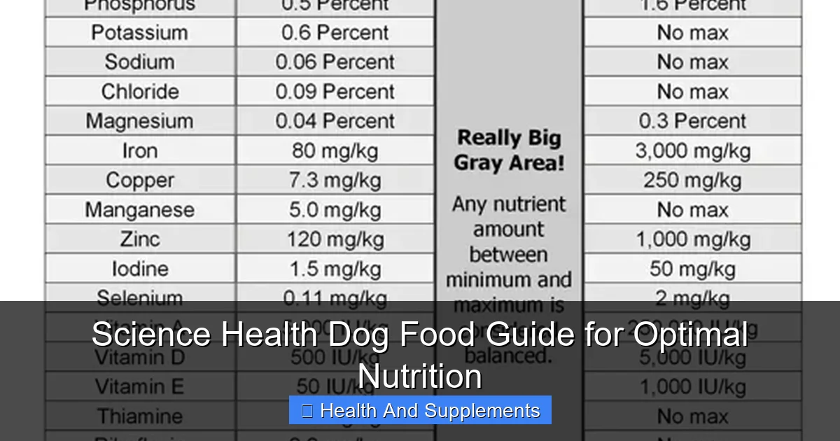 Science Health Dog Food Guide for Optimal Nutrition