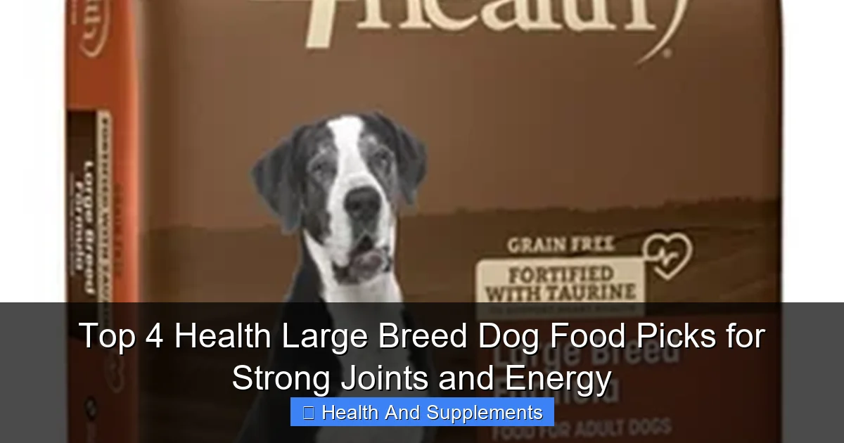 Top 4 Health Large Breed Dog Food Picks for Strong Joints and Energy